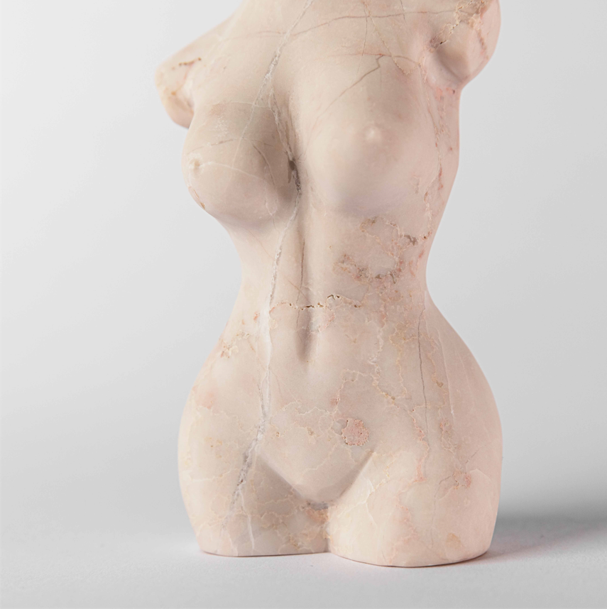 Female Torso Pink Solid Marble Hand Carved