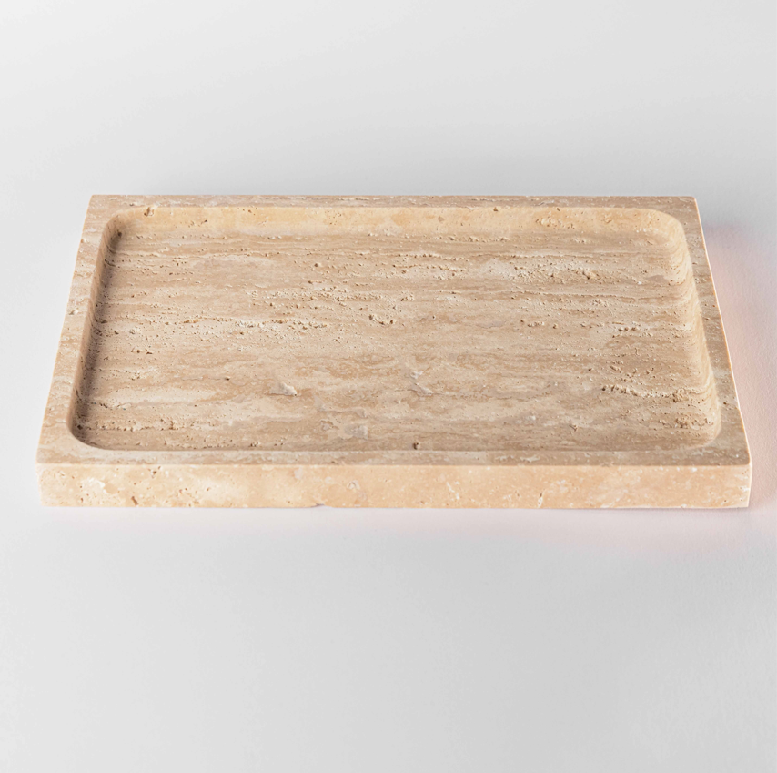 Travertine Tray Hand Carved
