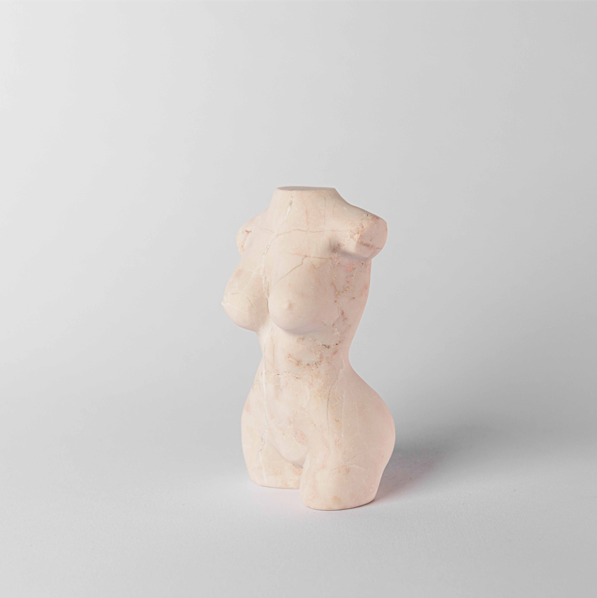 Female Torso Pink Solid Marble Hand Carved